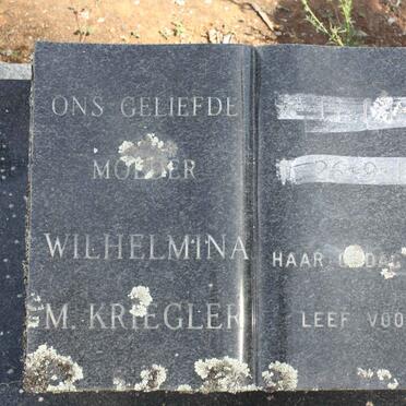 KRIEGLER Wilhelmina M. 1890-1976
