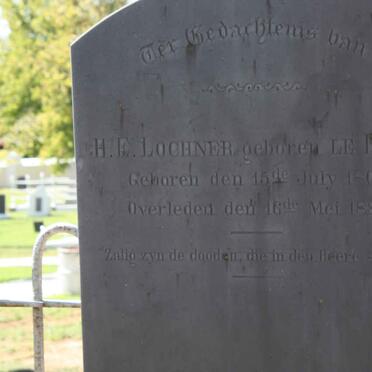 LOCHNER H.E. nee LE ROUX 1805-1883