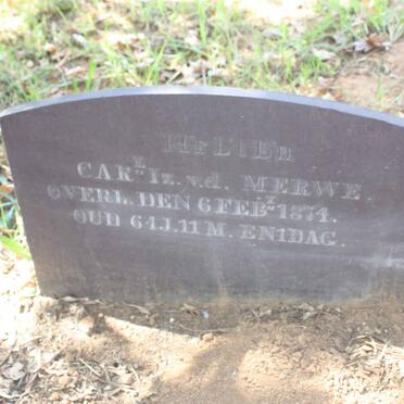 MERWE Carl Iz., v.d. -1874
