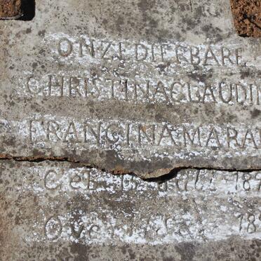 MARAIS Christina Claudina Francina 1896-1896