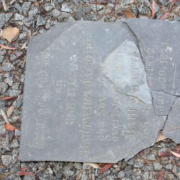 MALAN Hartwieg Jacobus -1870 :: MALAN Maria Aletta 1872-1872