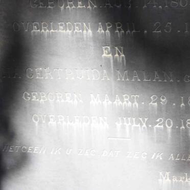 MALAN Martha Gertruida nee LE ROUX 1806-1877