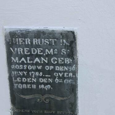 MALAN M.S. nee ROSSOUW 1785-1840