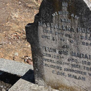 MALAN Magdalena Hugo 1882-1894 :: MALAN Francois Marais 1895-1896