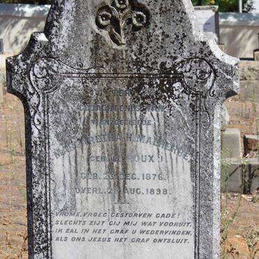 MALHERBE Margaretha H. nee LE ROUX 1876-1898