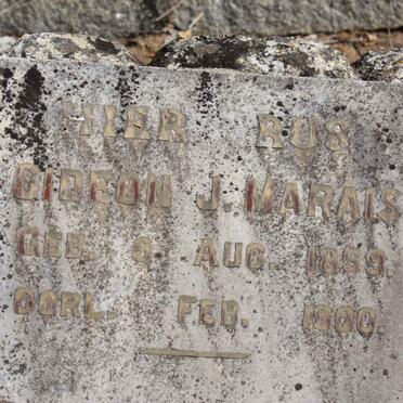 MARAIS Gideon J. 1859-1900