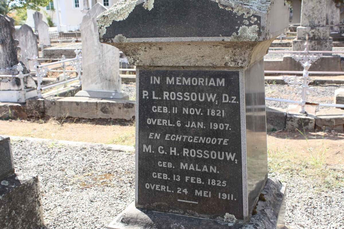 ROSSOUW P.L. 1921-1907 &amp; M.G.H. MALAN 1825-1911