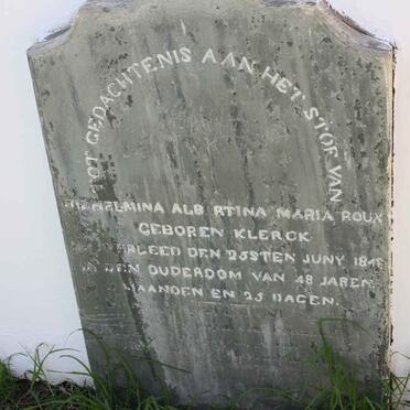 ROUX Ermina Dorothea nee LUTTIG -1848 :: ROUX Wilhelmina Albertina Maria nee KLERCK -1868