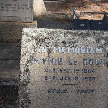 ROUX Mymie, le 1884-1920