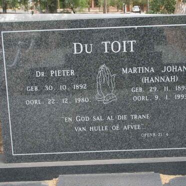 TOIT Pieter, du 1892-1980 &amp; Martina Johanna 1898-1993