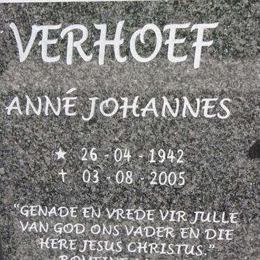 VERHOEF Anne Johannes 1942-2005