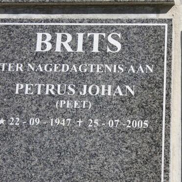 BRITS Petrus Johan 1947-2005