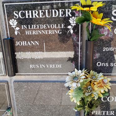 SCHREUDER Johann 1959-2016
