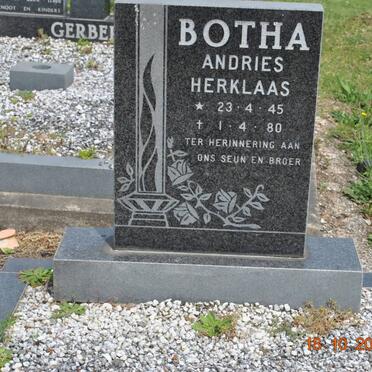 BOTHA Andries Herklaas 1945-1980