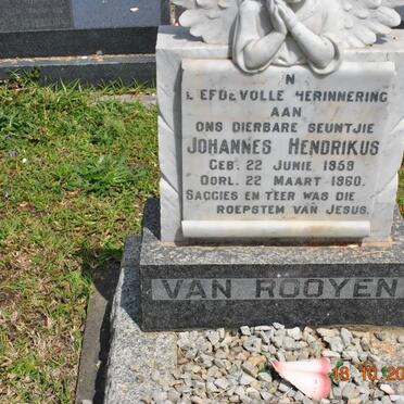 ROOYEN Johannes Hendrikus, van 1959-1960