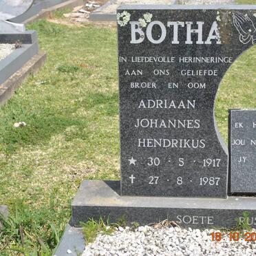 BOTHA Adriaan Johannes Hendrikus 1917-1987
