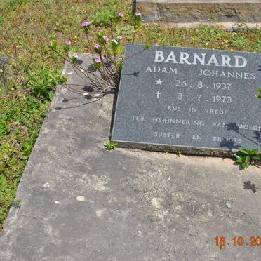 BARNARD Adam Johannes 1937-1973