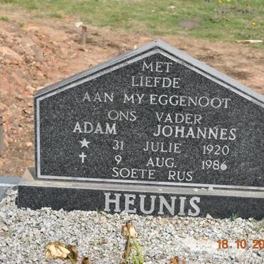 HEUNIS Adam Johannes 1920-1986