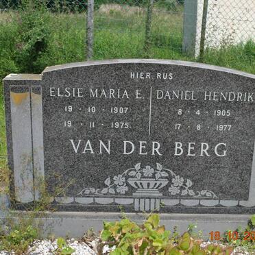 BERG Daniel Hendrik, van der 1905-1977 &amp; Elsie Maria E. 1907-1975