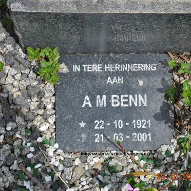 BENN A.M. 1921-2001 :: BENN I.P.T. 1931-2006