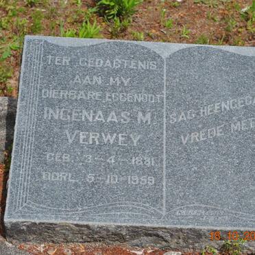 VERWEY Ingenaas M. 1881-1959