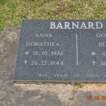 BARNARD Dorathea 1936-1944 :: BARNARD Godliep Bekker 1941-1945