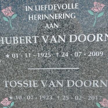 DOORN Hubert, van 1925-2009 &amp; Tossie 1923-2017