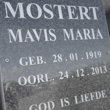MOSTERT Mavis Maria 1919-2013