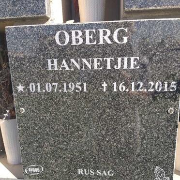OBERG Hannetjie 1951-2015