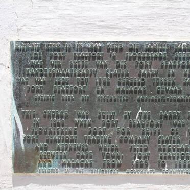 3. Plaque denoting the Church history