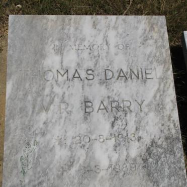 BARRY Thomas Daniel V.R. 1913-1989