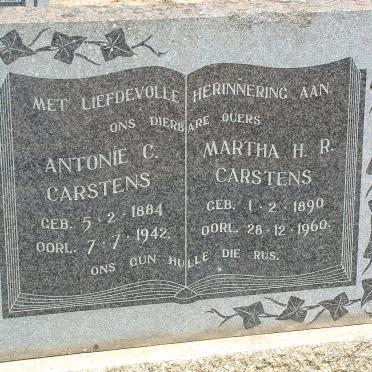 CARSTENS Antonie C. 1884-1942 &amp; Martha H.R. 1890-1960