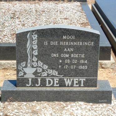 WET J.J., de 1914-1989