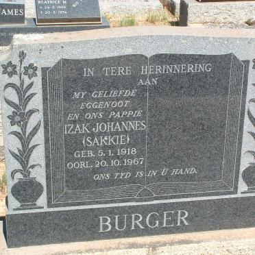 BURGER Izak Johannes 1918-1967