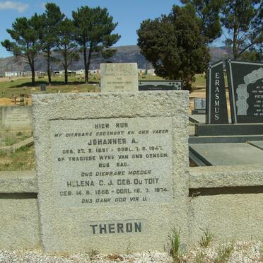 THERON Johannes A. 1891-1947 &amp; Helena C.J. DU TOIT 1888-1974