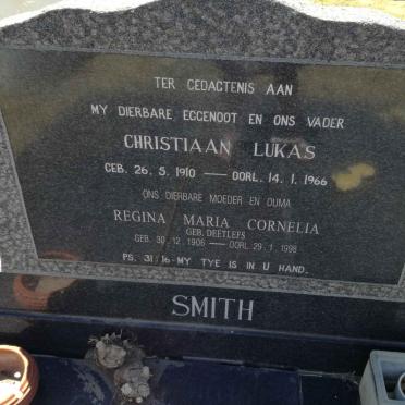 SMITH Christiaan Lukas 1910-1966 &amp; Regina Maria Cornelia DEETLEFS 1906-1998