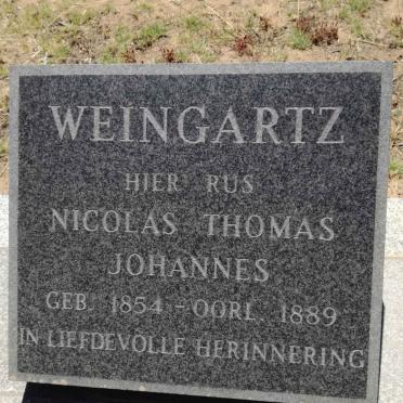 WEINGARTZ Nicolaas Thomas Johannes 1854-1889