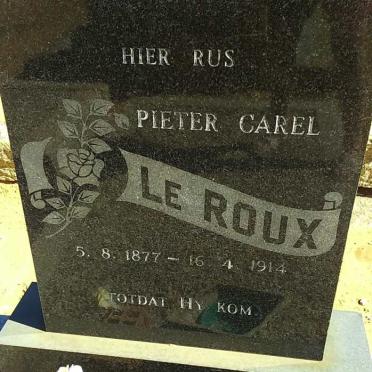 ROUX Pieter Carel, le 1877-1914