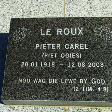 ROUX Pieter Carel, le 1918-2008