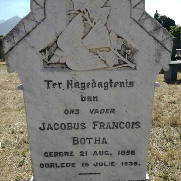 BOTHA Jacobus Francois 1856-1939