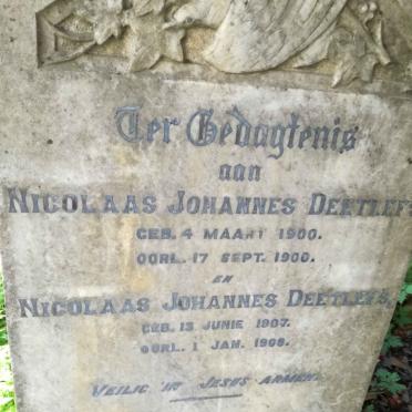 DEETLEFS Nicolaas Johannes 1900-1900 :: DEETLEFS Nicolaas Johannes 1907-1908