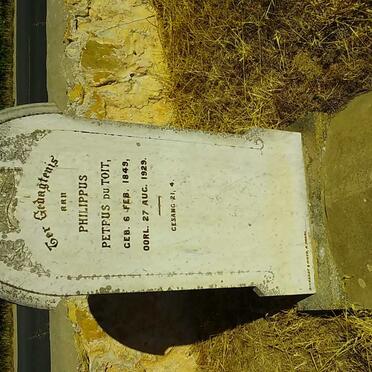 TOIT Philippus Petrus, du 1849-1929