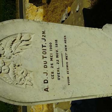 TOIT A.D.J., du 1900-1918