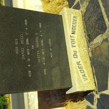 TOIT Daniel Hugo, du 1873-1908 &amp; Aletta Maria S. 1873-1960