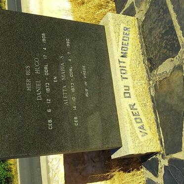 TOIT Daniel Hugo, du 1873-1908 &amp; Aletta Maria S. 1873-1960