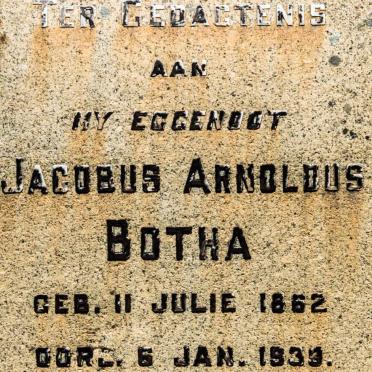 BOTHA Jacobus Arnoldus 1862-1939