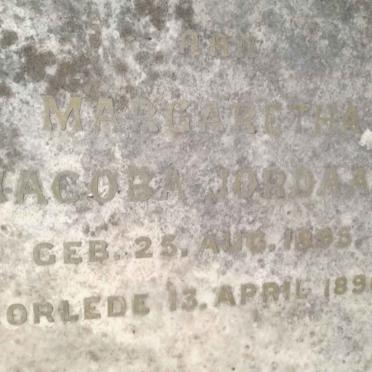 JORDAAN Margaretha Jacoba 1895-1896
