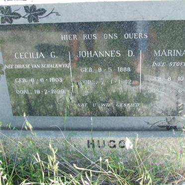 HUGO Johannes D.1888-1962 &amp; Marina S. STOFBERG 1891-1925 :: HUGO Cecilia G. nee DIRKSE VAN SCHALKWYK 1903-1999