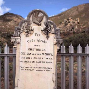 MERWE Gretruida Cecilia, van der 1862-1928