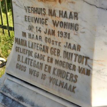 LATEGAN Maria nee DU TOIT -1931